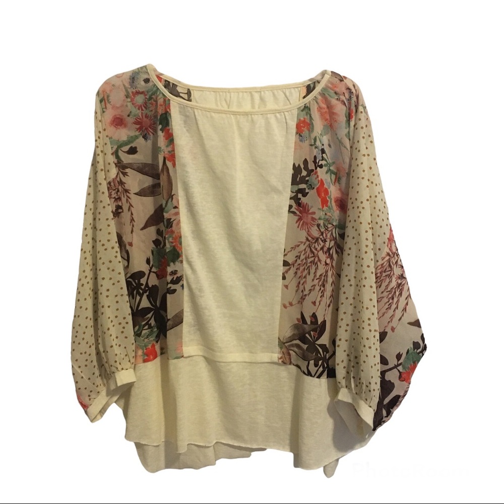 Umgee floral boho blouse size L